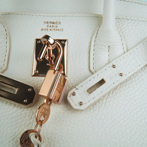 Replica Hermes Birkin 30CM Togo Leather Bag Cream 6088 On Sale